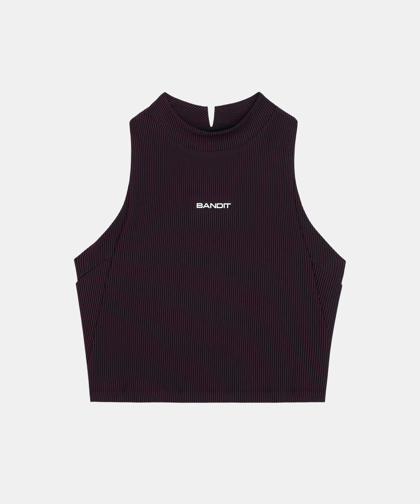 Women's Striped Cadence Mockneck Halter Race Crop