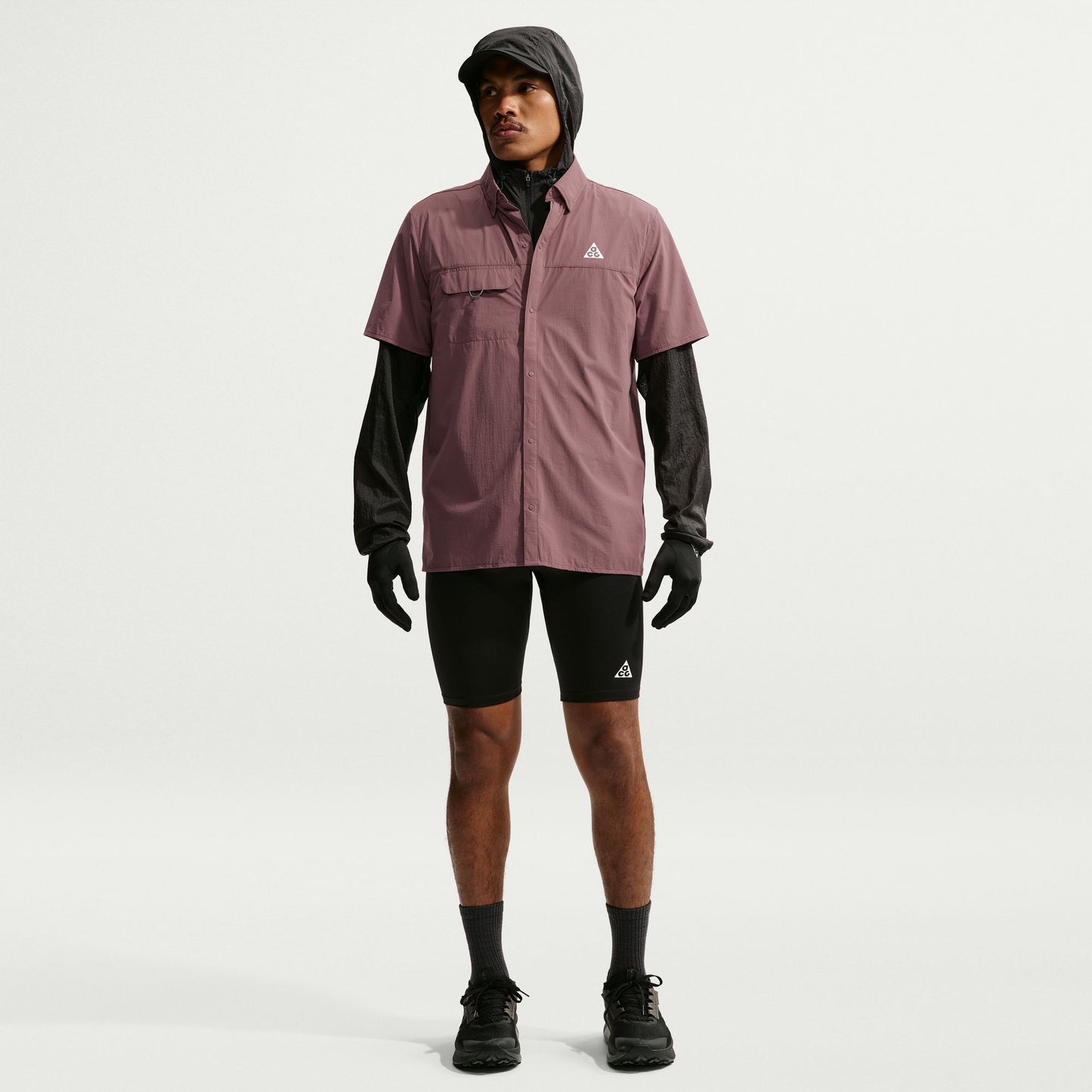 Men's ACG "Aireez" Button-Up Trail Running Top