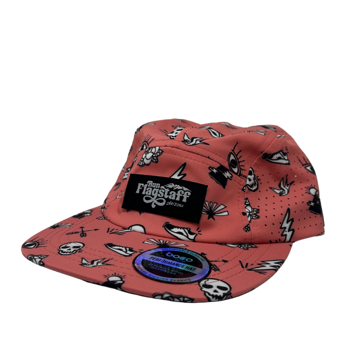 Run Flagstaff 70's Retro Camp Hat Summer 2025 AZTattoo